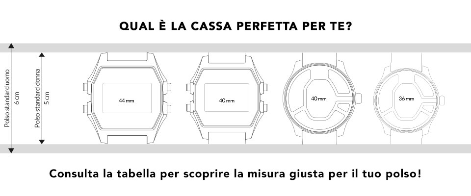 SCEGLI LA MISURA GIUSTA DEL TUO OROLOGIO IAM